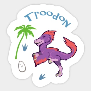 Cute Troodon Sticker